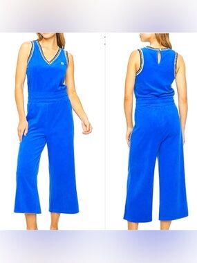 NWT Juicy Couture Royal Blue Terry Capri Length Jumpsuit Med Y2K Athleisure